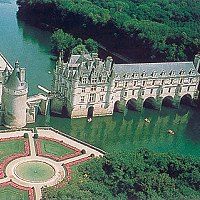 Castelul de Chenonceau (vedere aeriana)