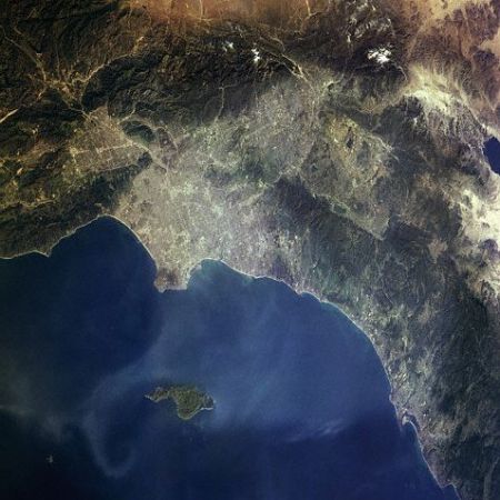 coasta sudica a Californiei, vazuta din spatiu