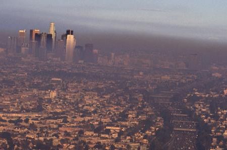 nor de smog deasupra Los Angeles, California