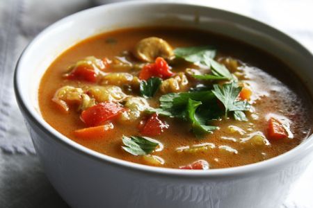 Ciorba indiana de pui cu legume