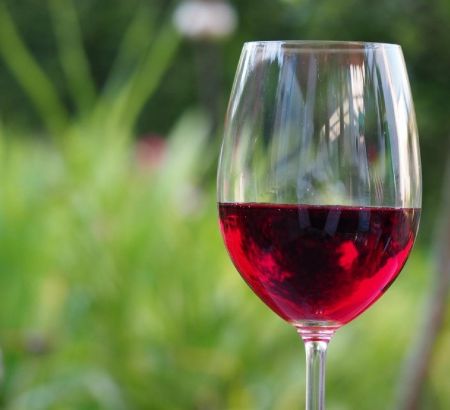 Cocktail de vara cu vin rosu si fructe