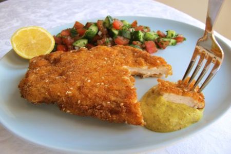 Snitel de pui cu oregano, la cuptor