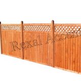 Garduri solide de lemn – Gard DREPT cu model PLASA